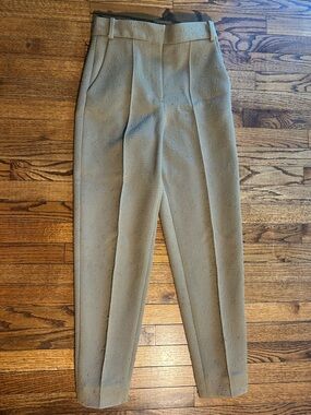 Tory Burch Olive Green Knit Skirt with Black Waistband